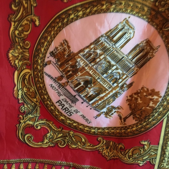 VINTAGE PARIS THEME SQUARE RAIN SCARF - Picture 11 of 16